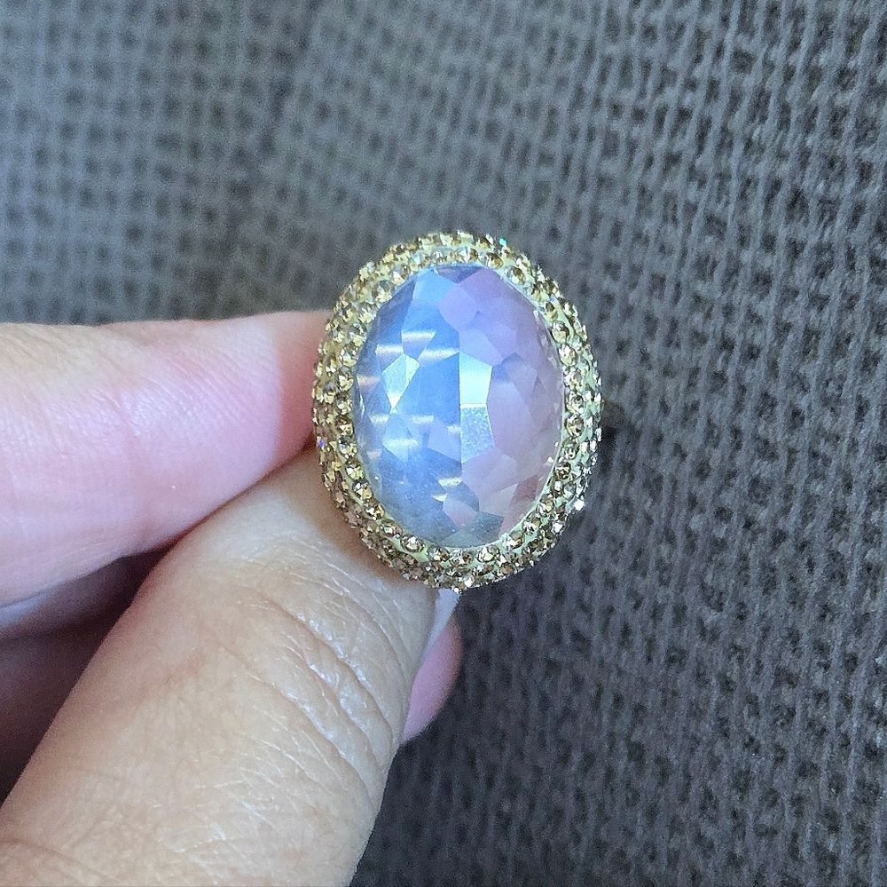 Zeyzey Faceted Moonstone🌙 Statement Ring💍